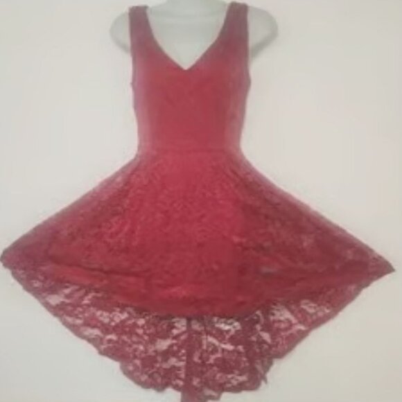 Muadress ** Beautiful Red Lace Hi-Lo Dress in size XL - Picture 10 of 13